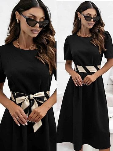 patike na platformu: 🔥Elegantna midi haljina sa pojasom na pruge
✅2300 din — 1