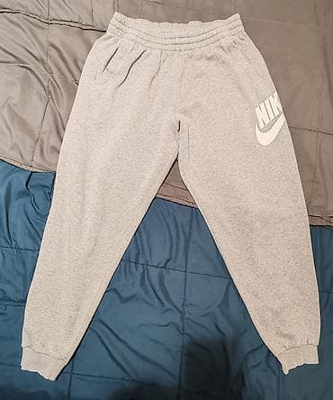 nike air force zenske bele: Nike muške trenerke – sivi melanž - Model: klasične džoger pantalone — 4