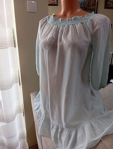 torbe za mame zara: Ženska tunika/bluza u nežno mentol zelenoj boji.Tunika za plazu. - — 3