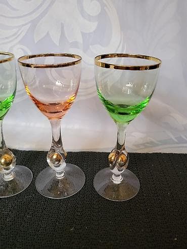 cehoslovacka: Casice Bohemija,kristal,rucni rad 1950g +,za zestoko pice. Casice za — 7