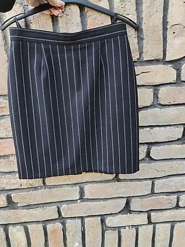 Suknje: Suknja sa prugama, veličina L - Model: klasična pencil/pravolinijska — 1