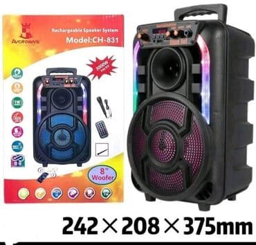 Zvučnici i stereo sistemi: Ovo je prenosni punjivi zvučnik modela CH-831 kompanije AVCROWNS. Tip — 1