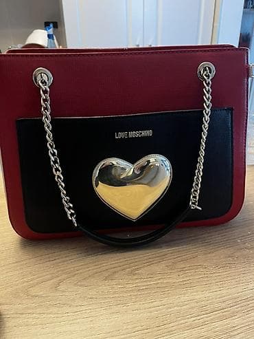 torba iv sen loran: Love Moschino ženska torba – model sa lancem i metalnim srcem - — 1