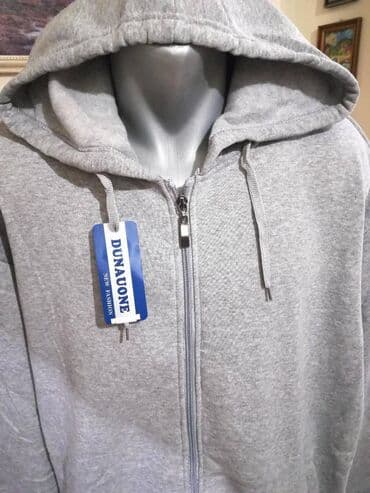 pantalone farmerice bermude: Duks, 4XL, bоја - Siva, Sa kapuljačom — 2