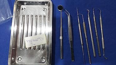 set za ravna stopala: Stomatološki pregled Tacna sa instrumentima za stomatološki pregled — 3