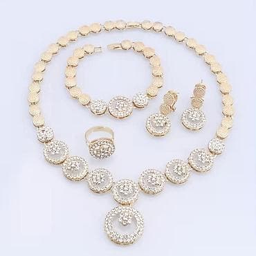 tech fleece s: Elegantni set nakita – ogrlica, narukvica, minđuše i prsten gs - — 1