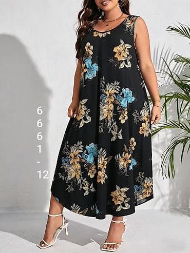 bez kais: 💫Ženska letnja haljina bez rukava – cvetni print
✅1850 din 
Xxl — 3