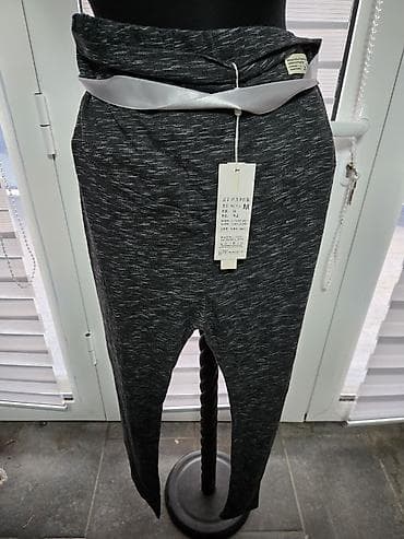 Ženske helanke – tamno siva melirana boja - Model: uske helanke sa