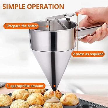 prekrivaci za decu: Juxiong/Akee dozator testa za kolače od nerđajućeg čelika.  — 6