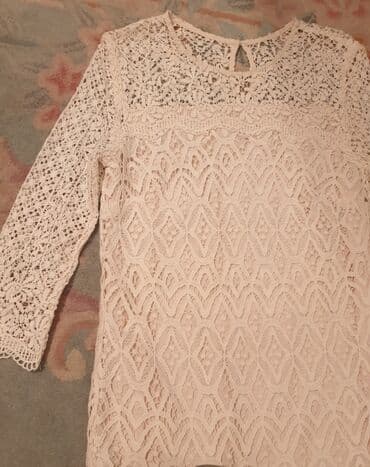 c a haljine 2022: Massimo Dutti S (EU 36), color - Beige, Cocktail, Long sleeves — 5