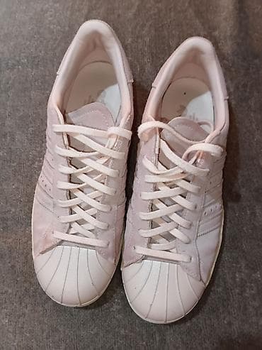 braon kožne cipele ženske: Adidas Superstar ženske patike – model ART CP9946 - Boja: puder/roze — 5