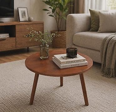 Drveni okrugli stočić za kafu/trpezariju marke Bseack. Cena: 3000din