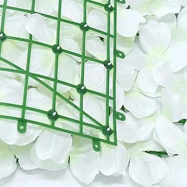 stubovi za protivgradnu mrezu cena: Dekorativna cvetna prostirka/ograda – veštačke hortenzije na mreži - — 6