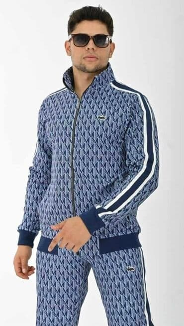 T-shirts: Set, S (EU 48), M (EU 50), L (EU 52), Lacoste, color - Blue, Polyester — 1