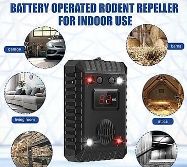 brusilica na baterije: Ultrazvučni rasterivač glodara – set od 1 komada - Prenosni uređaji — 4
