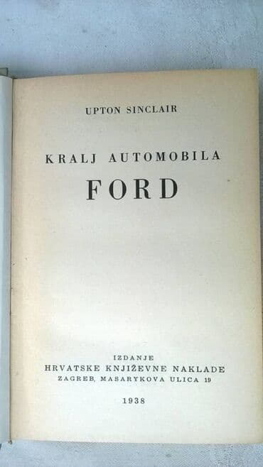 kontrolni zadaci iz matematike za 2 razred eduka: Knjiga:Ford(Roman o Henry Fordu),izdanje HKN 1938.god. autor Upton — 2