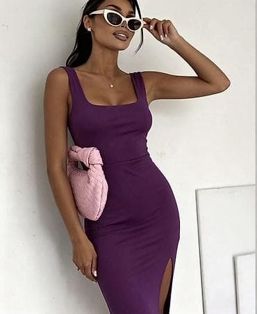 him haljine: ✅Ženska midi haljina bez rukava sa prorezom
✅1850 din — 4