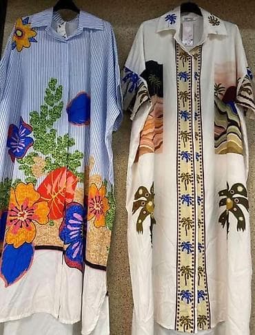 top model torbe: Letnja dugačka kaftan-haljina sa kragnicom i dugmićima – udobna — 10