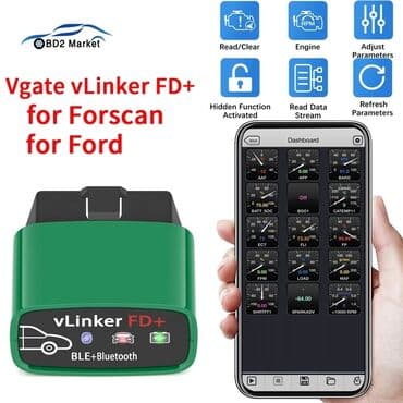 merac pritiska u gumama: Vgate vLinker FD+ ELM327 V2.2 Forscan za Ford i Mazdu, Bluetooth 4.0 — 6