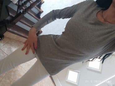 Majice dugačkih rukava: Basic bluza siva s — 7