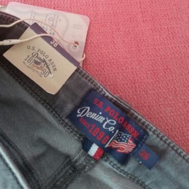 violeta farmerice: USPA Polo A.S.S.N. farmerice, NOVO Svetlo sive farmerice Original — 7