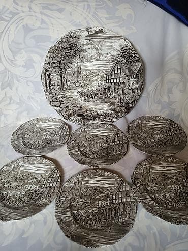 Muzički instrumenti: Engleski servis za poslastice Staffordshire iz 70ih. Engleski servis — 5