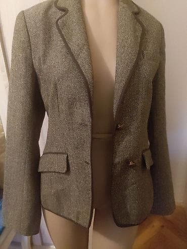 prada prsluk cena: Ženstveni sako veličine M u kombinaciji boja čokolade i bez, sa — 1