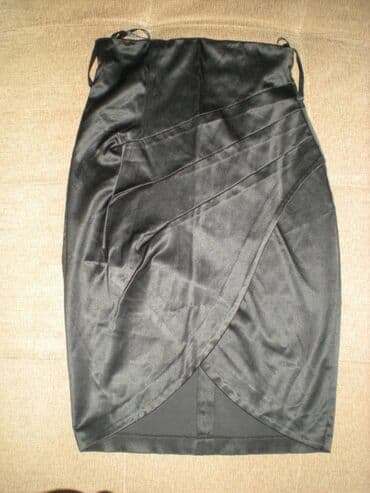 haljina od vestacke koze: XS (EU 34), Midi, color - Black — 2
