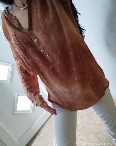 zara kozne helanke: Zara, M (EU 38), Single-colored, color - Brown — 5