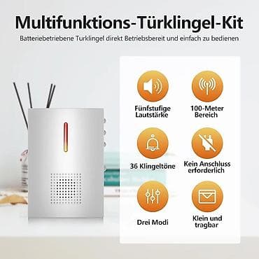 stalak za tablet: Bežično multifunkcionalno zvono za vrata – komplet - Bežični domet do — 2