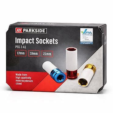 Parkside Impact Sockets – set nastavaka za udarni pištolj/gedoru