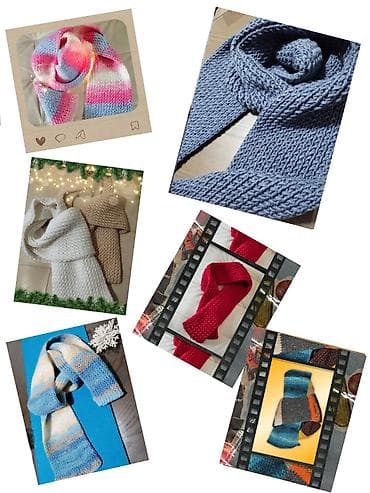 kosulja i duks: Šalovi novi 7 kom sve za 2000 din, ručno pleteni. Raznih veličina — 1