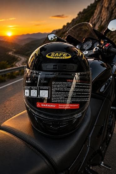 Vozila: Moto kaciga SAFE – crna (full face) Kvalitetna i moderna moto kaciga — 3
