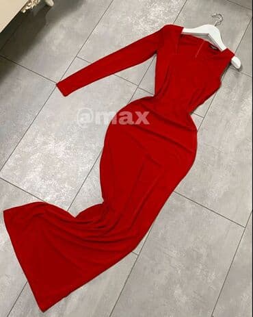 svecane haljinice: New Long,WOLF DRESS’’ Velicine: S M L Boje:crna i crvena Cena — 2