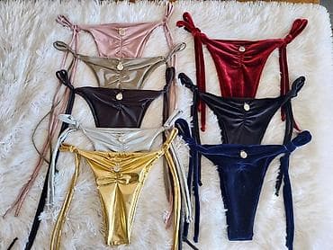 Ženske gaćice za kupaći kostim – model sa vezivanjem sa strane i