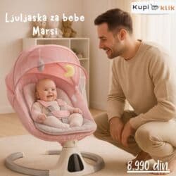 Ormari: Ljuljaška za bebe Marsi - Udobna i sigurna bebi-ljuljaška sa mekanim — 1