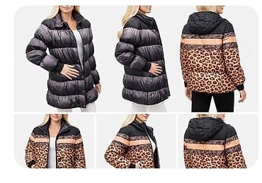 Ženska zimska jakna sa leopard printom Par puta nošena, bukvalno nova