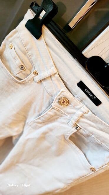 letnje sarene pantalone: 26, Teksas, Normalan struk, Skinny — 1