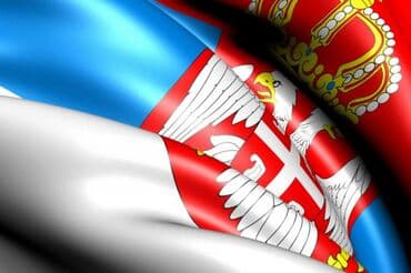 vil i grejs online sa prevodom: Zastava Srbije 1,80 x 1,20 m - obostrana sa štepom za barjak polyester — 2