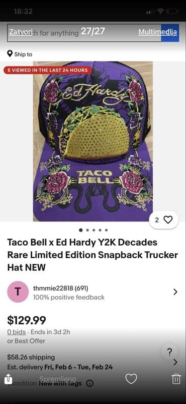 kape za spavanje: Original Ed Hardy kacket 
TOP
Cena novog ide i do 150€. Zadnja slika — 5