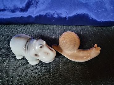 Kutije za odlaganje: Figure nove nilski konj i puz,porcelanske iz 70ih.god. Nove figure — 2