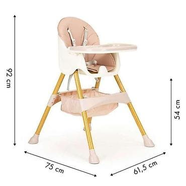 ikea mammut deciji sto: STOLICA ZA HRANJENJE 2U1 ECO TOYS – HC-823S PINK-250 - 2u1 dizajn — 3