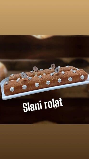 Bakery products: Slani rolat je ukusno pecivo, idealno za razne prilike. Dugačkog je — 1