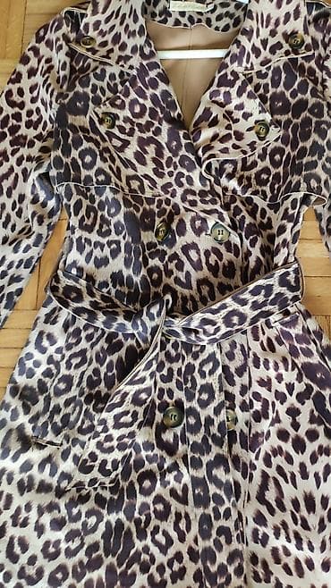 primark kaputi: Ženski mantil sa leopard printom od spandexa - Kroj: klasični trench — 5