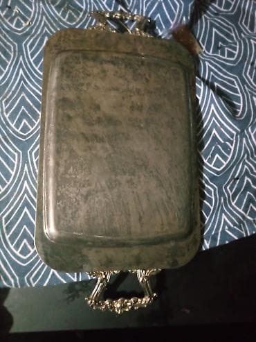 bardak za rakiju: Set ukrasnih poslužavnika – filigranski okrugli tanjiri i pravougaona — 4