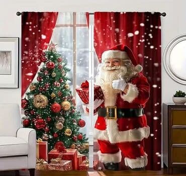 curren satovi original cena: Novogodišnje zavese Dimenzije 150x60cm Cena 1700din/2kom kao na slici — 8