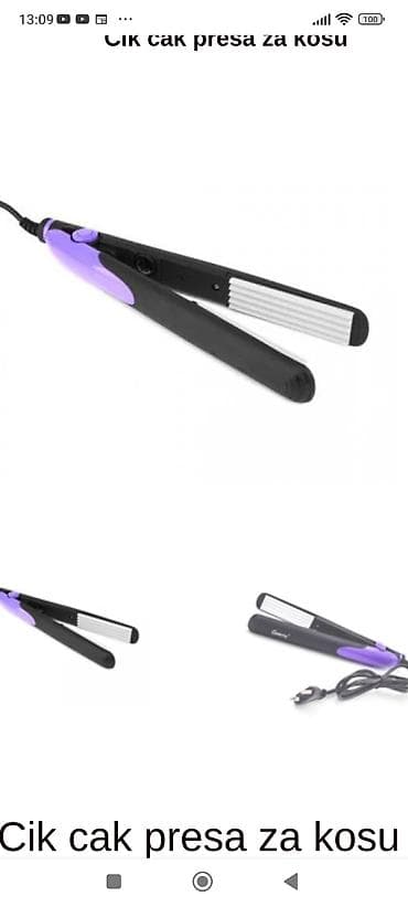 Auto elektronika: Cik-cak presa za kosu - Električna presa sa rebrastim, cik-cak — 1