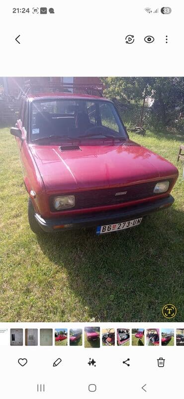 launch dijagnostika prodaja: Automobil Zastava 128, crvene boje, sa nosačem za prtljag na krovu — 3