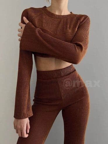 trikotazni set: New,,Nikol’s Set’’ xzaraVelicine S M L Boje:Kamel i Crna (First Class) — 4