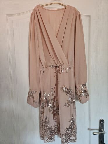 srebrne ogrlice sa cirkonima: One size, color - Beige, Evening, Long sleeves — 2